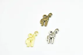 16 PCs Giraffe Charm Pendant Beads 3 Colors Size 18x8mm Decorative Design Metal Beads 0.8mm JumpRing Opening for Jewelry Making