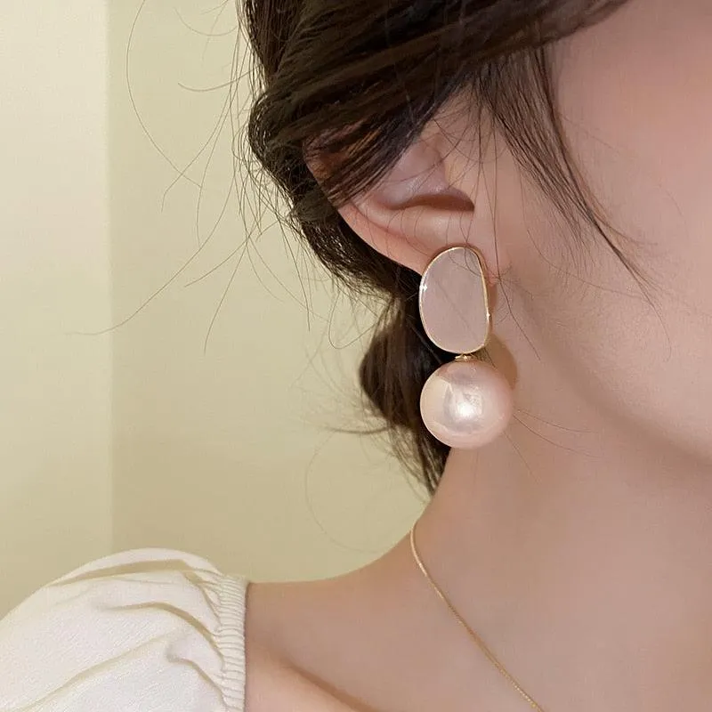 2023 Korean Pearl Dangle Water Drop Earrings