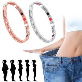 2PCS Lymph Detox Magnetic Bracelet, Lymph Drainage Magnetic Bracelet, Magnetic Lymph Bracelet, Magnetic Bracelets for Men Women(Bronze, Silver)