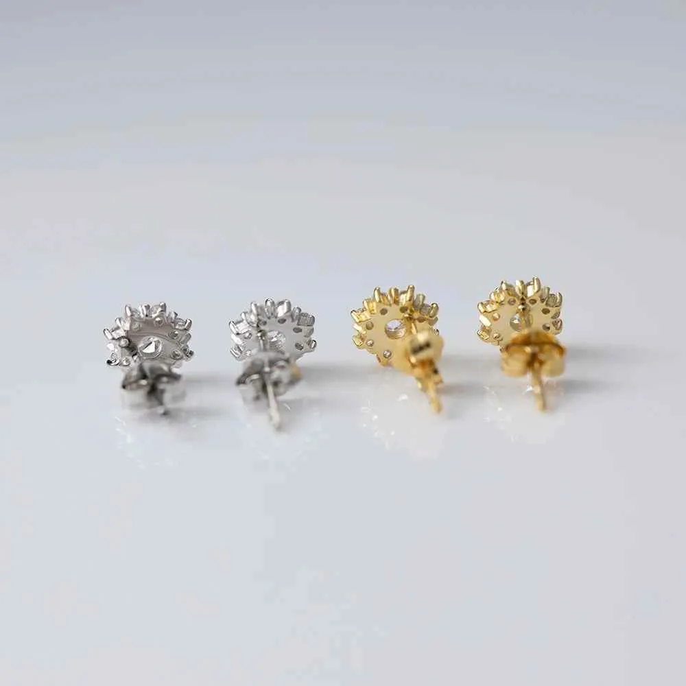 925 Sterling Silver Necklace and Earrings Charm Jewelry Set - Sunflower Pendant - Xm256