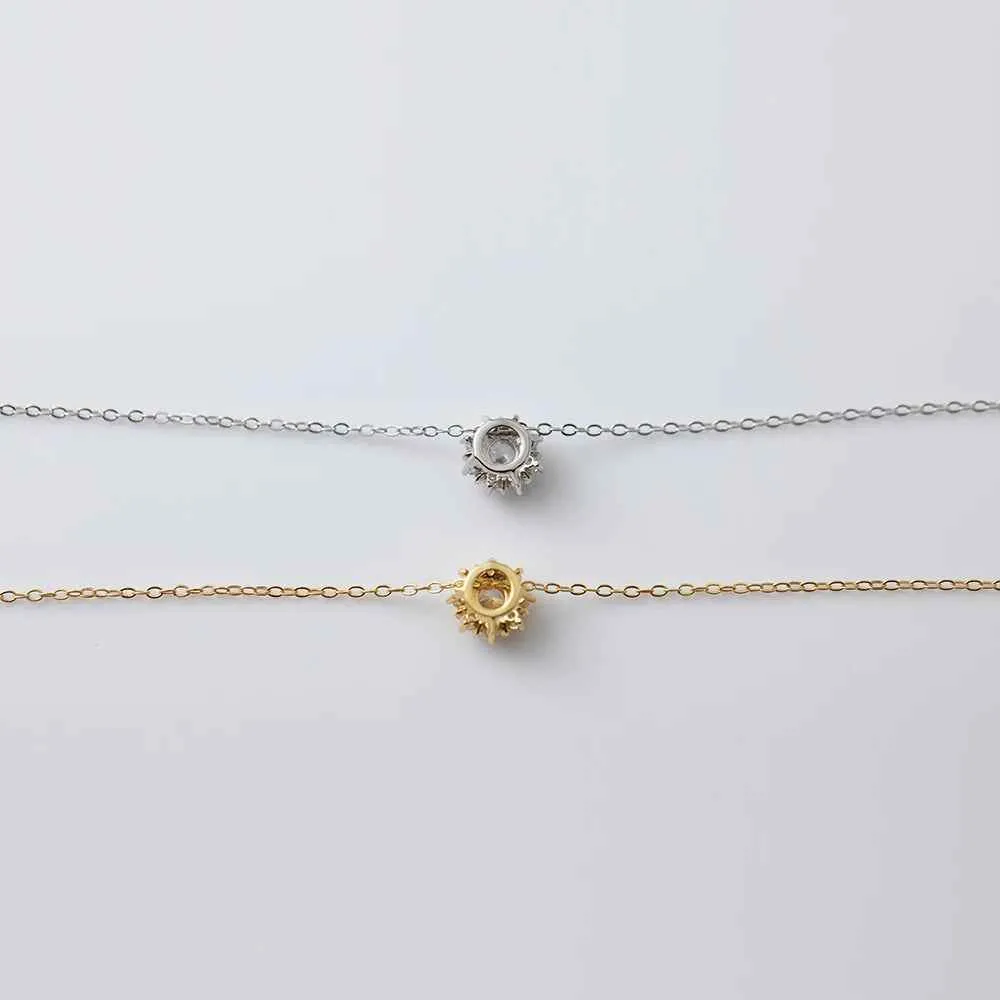 925 Sterling Silver Necklace and Earrings Charm Jewelry Set - Sunflower Pendant - Xm256