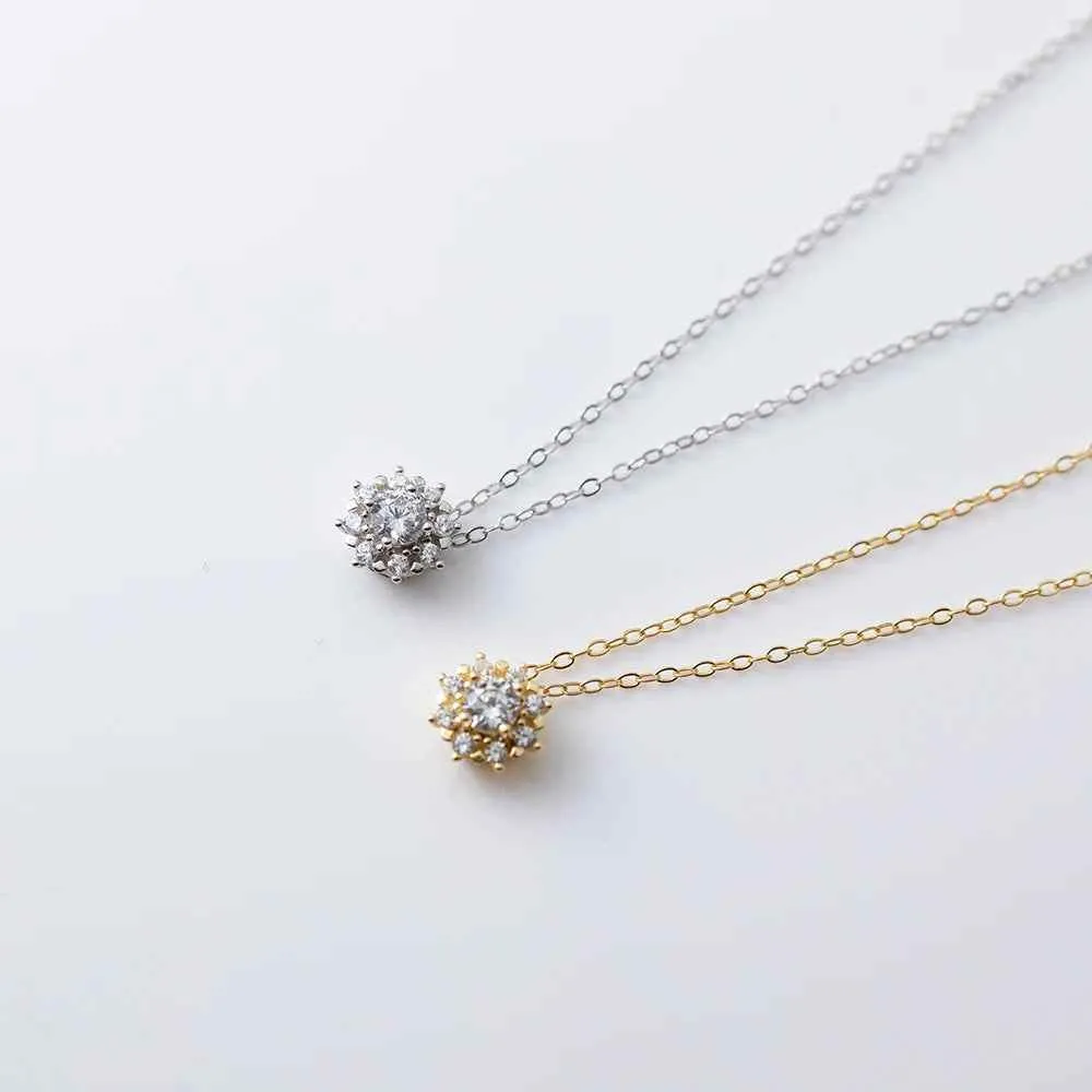 925 Sterling Silver Necklace and Earrings Charm Jewelry Set - Sunflower Pendant - Xm256
