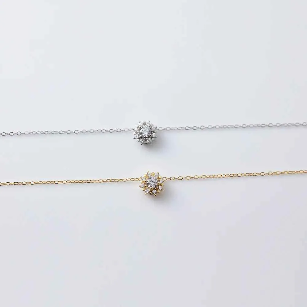 925 Sterling Silver Necklace and Earrings Charm Jewelry Set - Sunflower Pendant - Xm256