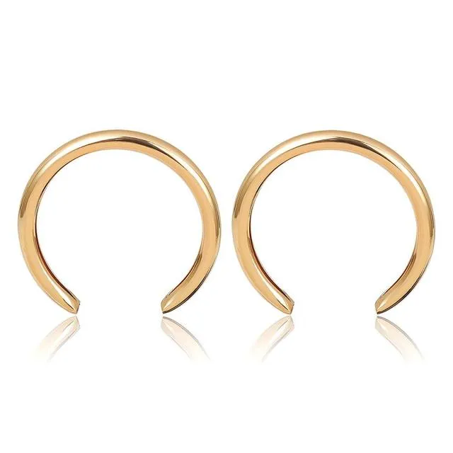 AENSOA Trendy Big Open Round Drop Earrings
