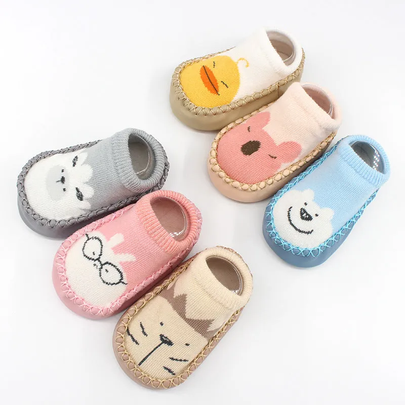 Baby Animal Print Antiskid Shoe Socks