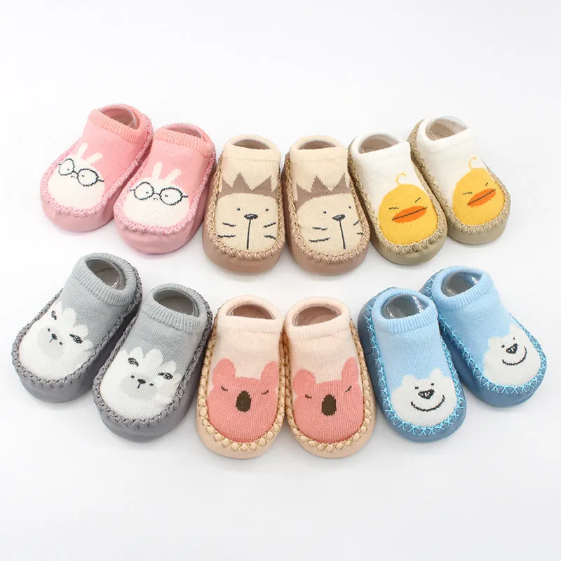 Baby Animal Print Antiskid Shoe Socks