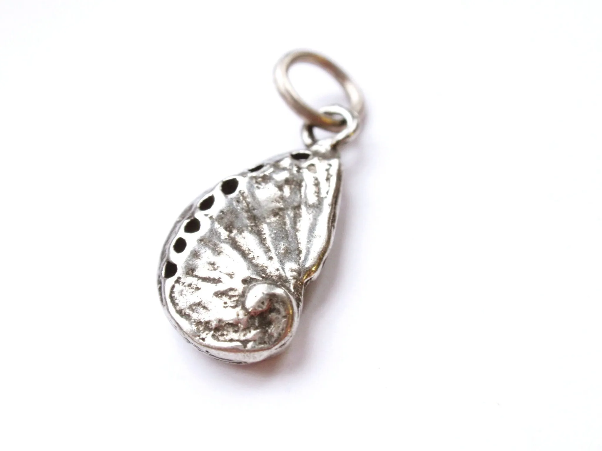 Beach Charm, Seashell Necklace, Silver Charm, Beach Jewelry, Abalone Shell, Silver Shell, Nautical Charm, Ocean Jewelry, Ocean Charm, Shell