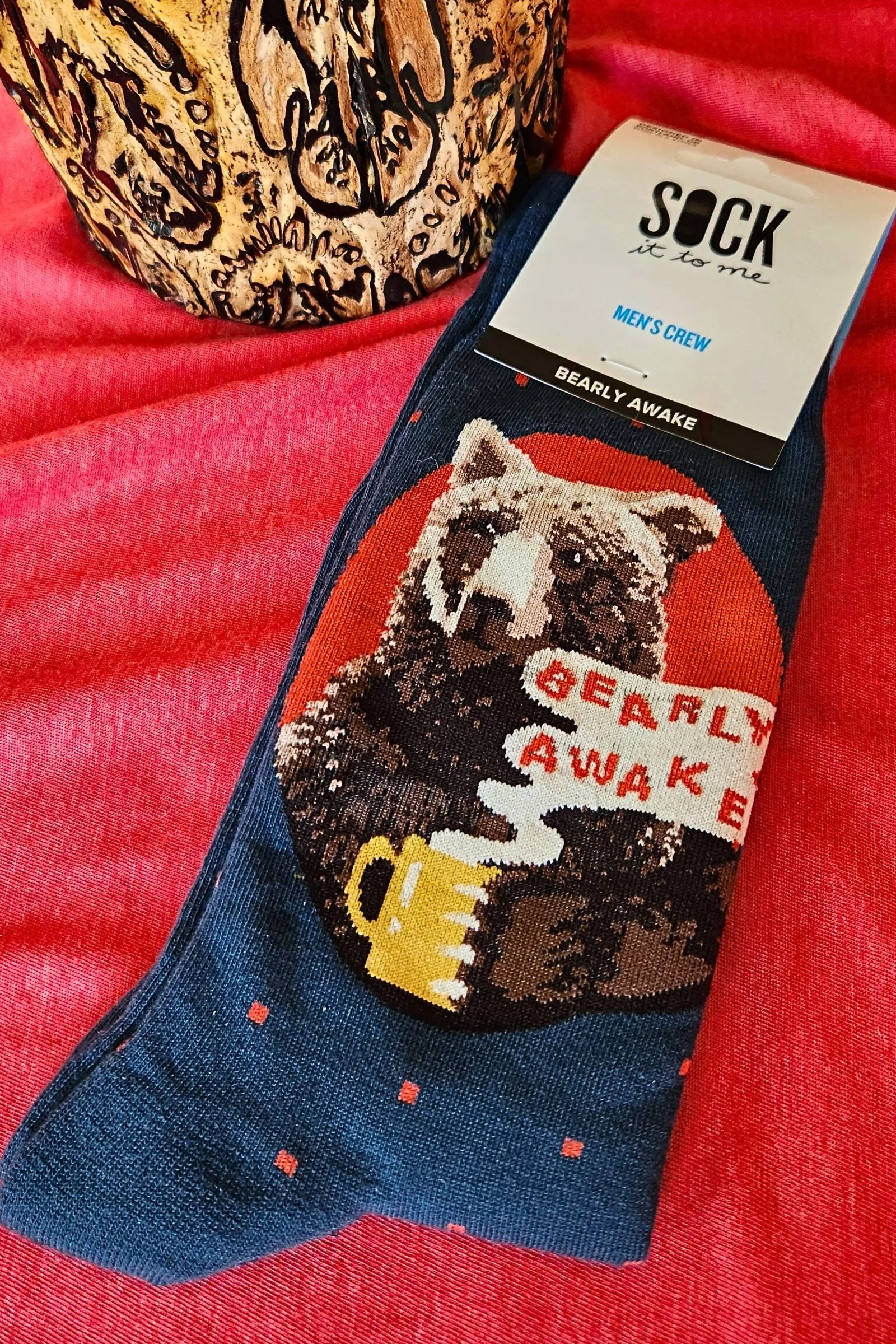 Bearly Awake Men's Crew Socks