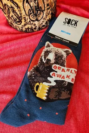 Bearly Awake Men's Crew Socks