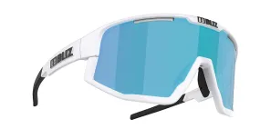Bliz Fusion Small Sports Sunglasses White Frame Bown Blue Lens