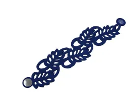 Blue Fern Leather Bracelet