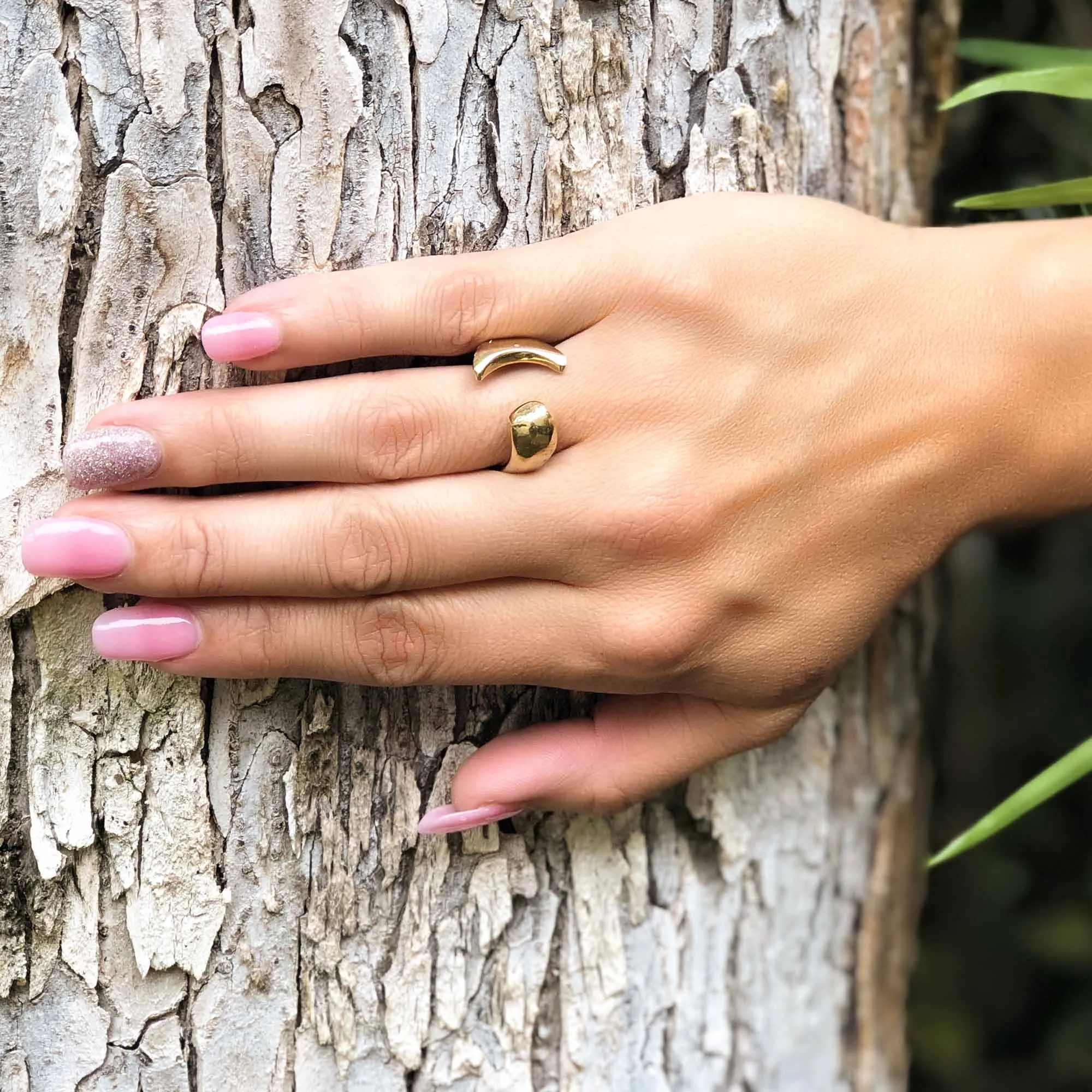 Brass Mermaid Tail Ring Size 6