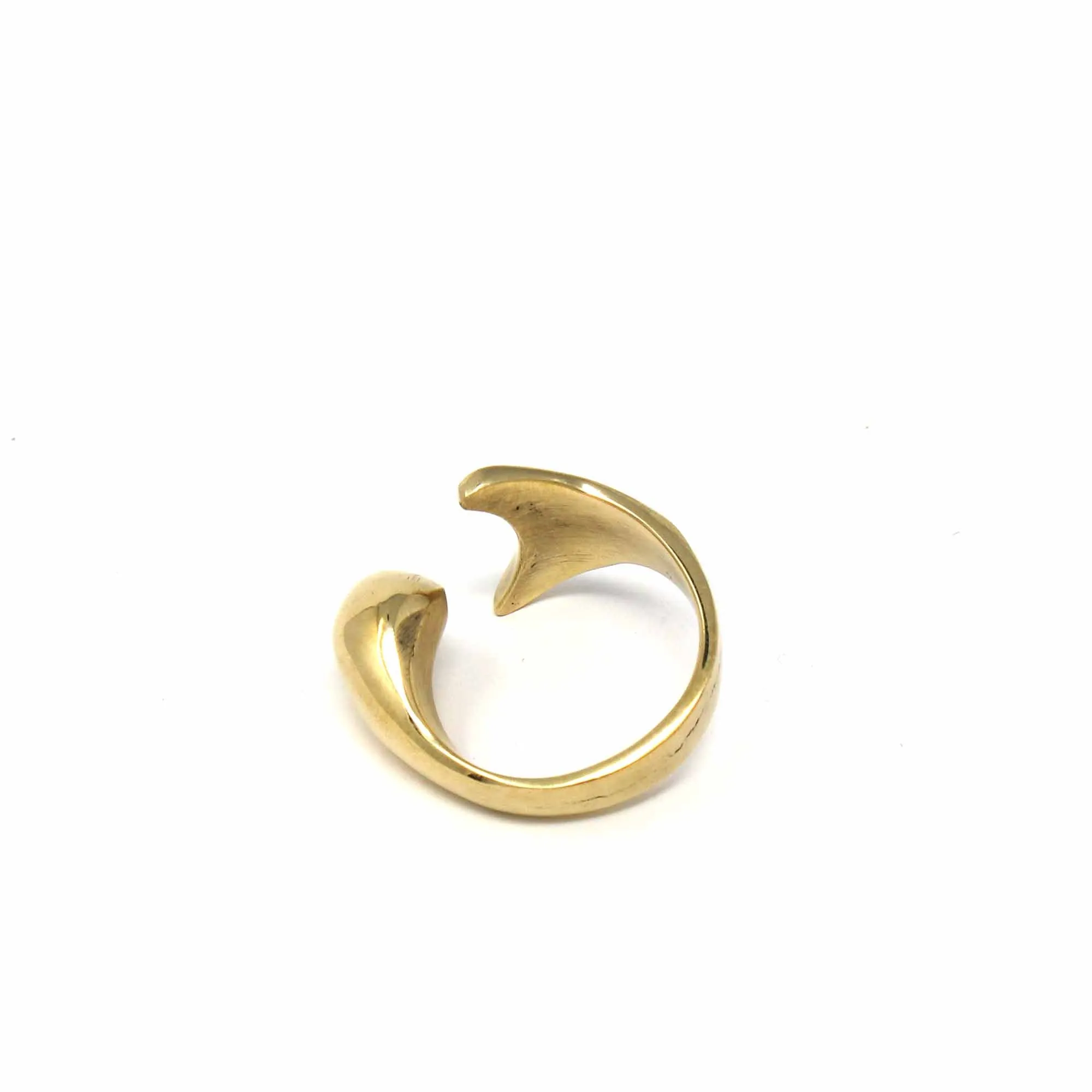 Brass Mermaid Tail Ring Size 6