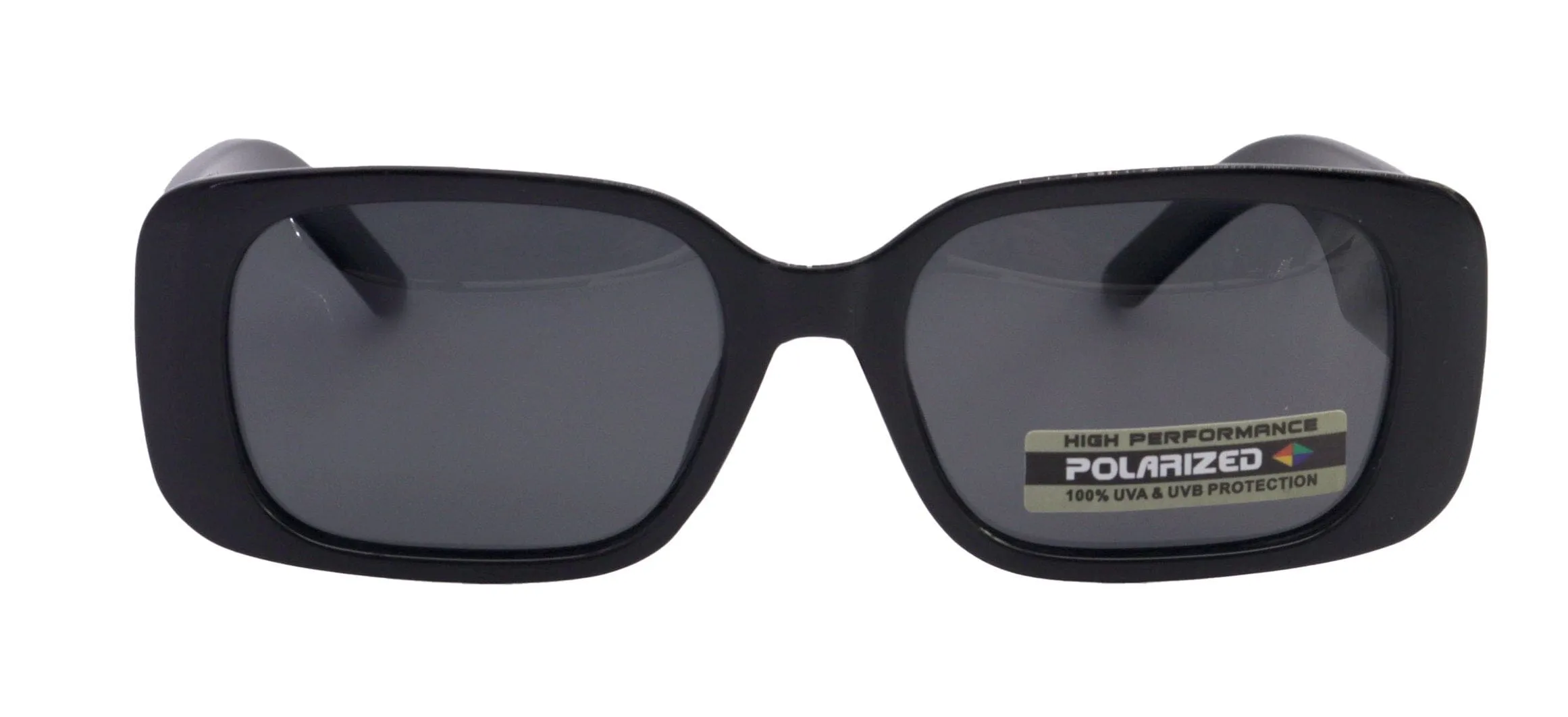 Chania Polarized Women Sunglasses, 1.1mm Polarized Grey Lenses, 100% UVA UVB Protection (Black, Square)  NY Fifth Avenue