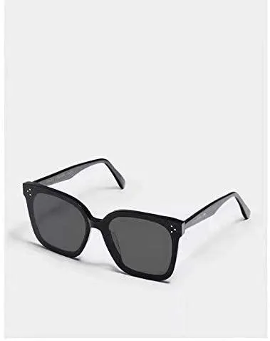 Chic Black Square Sunglasses with Elegant Rose Gold Details and Full UV Protection