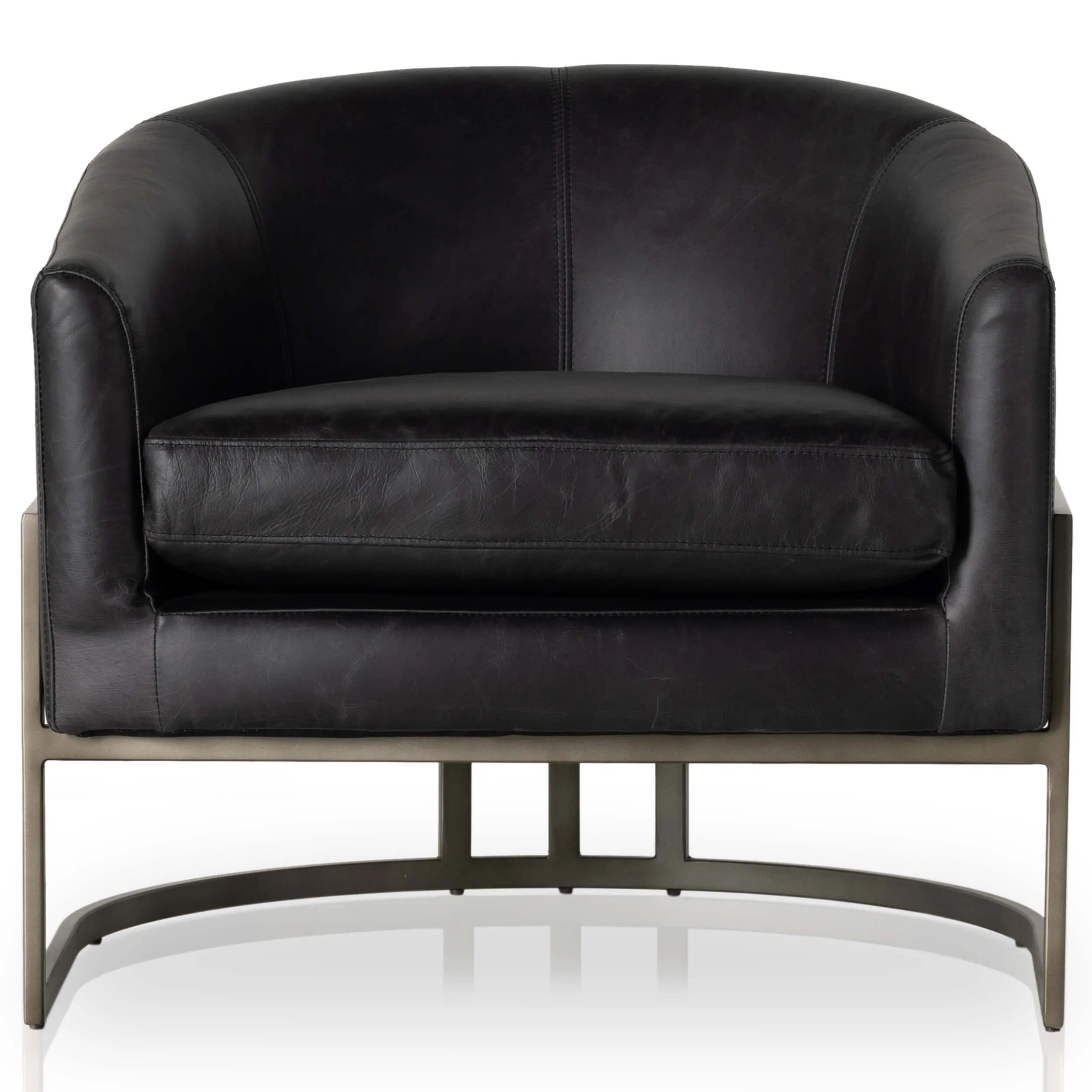 Corbin Leather Chair, Durango Smoke/Vessel Grey