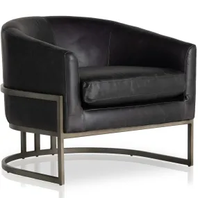 Corbin Leather Chair, Durango Smoke/Vessel Grey
