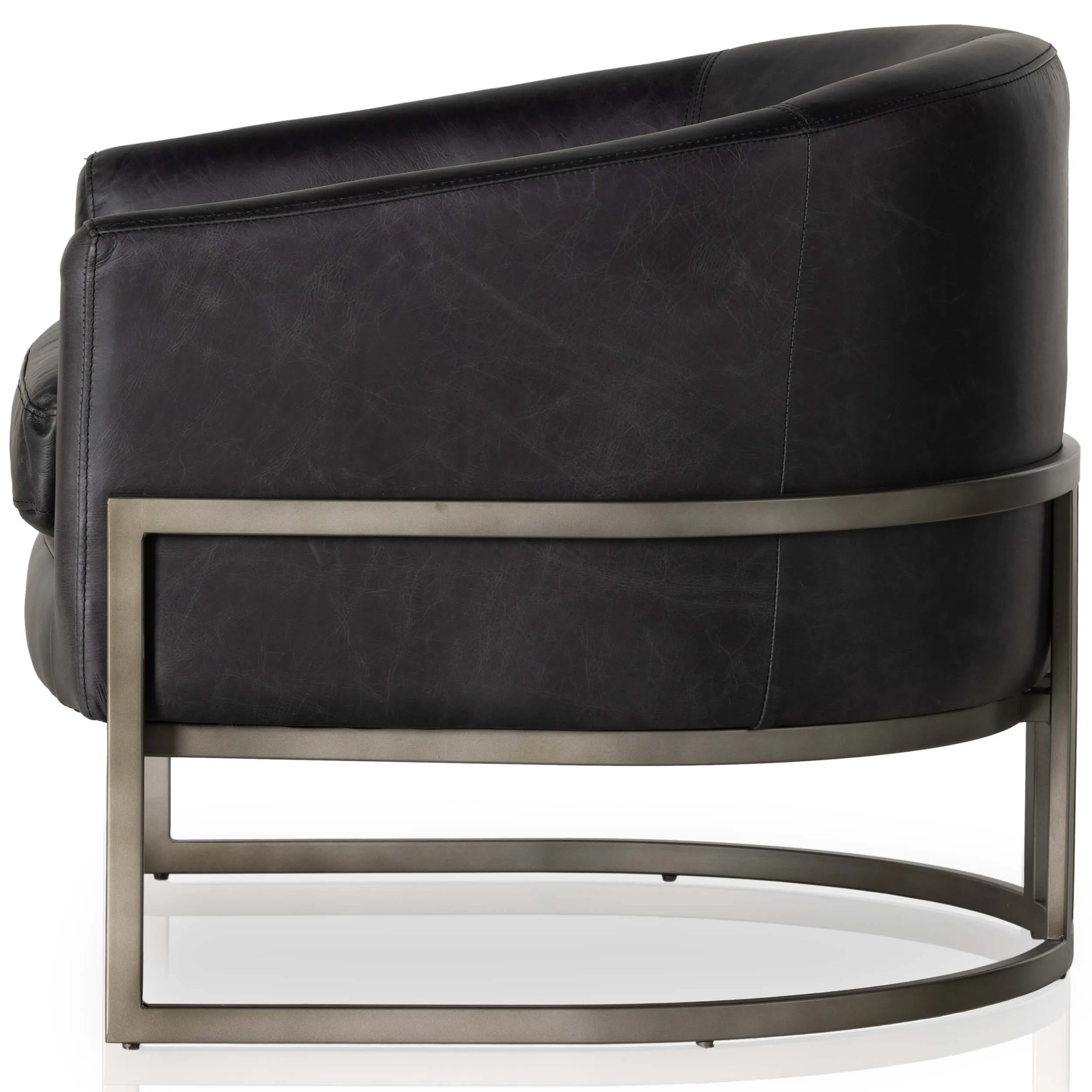 Corbin Leather Chair, Durango Smoke/Vessel Grey