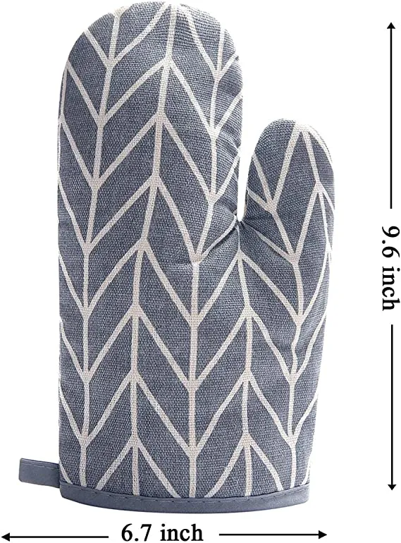 Cotton Oven Gloves: Heat Resistant, Non-Stick, Anti-Slip Pot and Bowl Holders for Cooking, Baking, Oven Mitts (Random Print)
