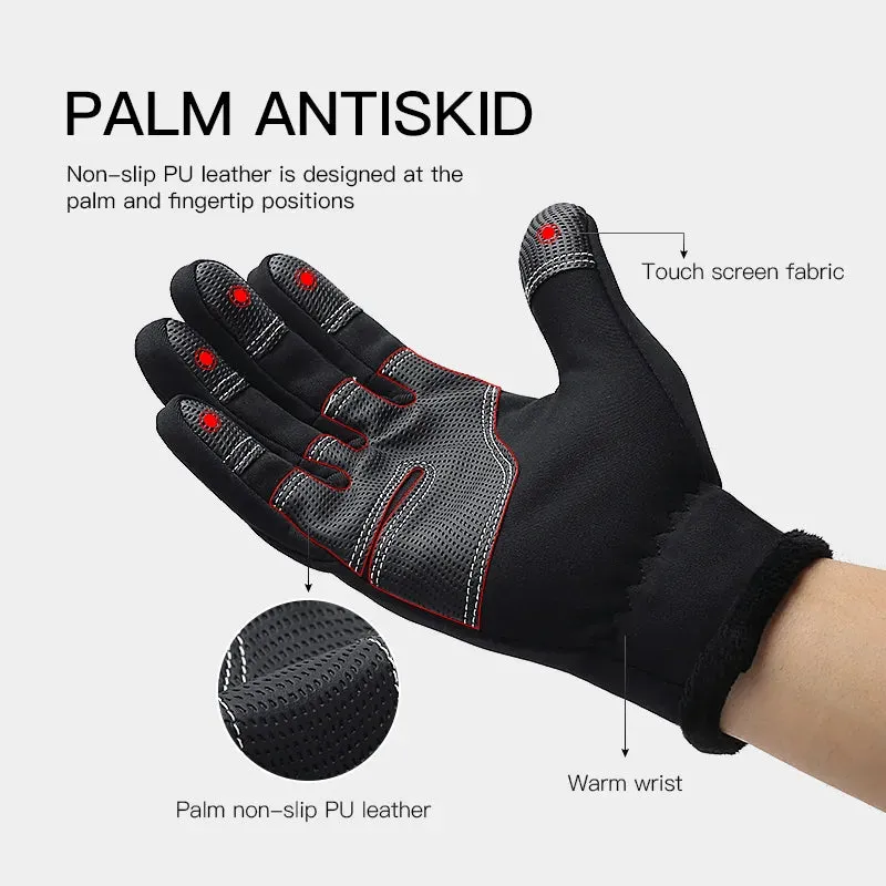 Cycling Gloves Touchscreen Full Finger Winter Gloves Waterproof Guantes Motociclista Bike Skiing Motorcycle Riding