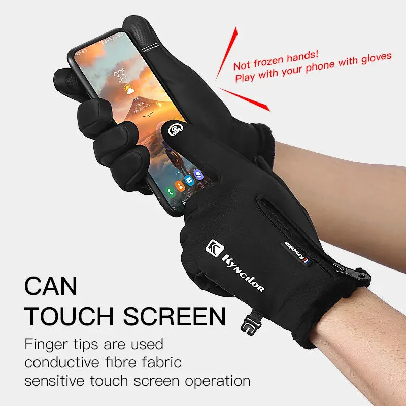 Cycling Gloves Touchscreen Full Finger Winter Gloves Waterproof Guantes Motociclista Bike Skiing Motorcycle Riding