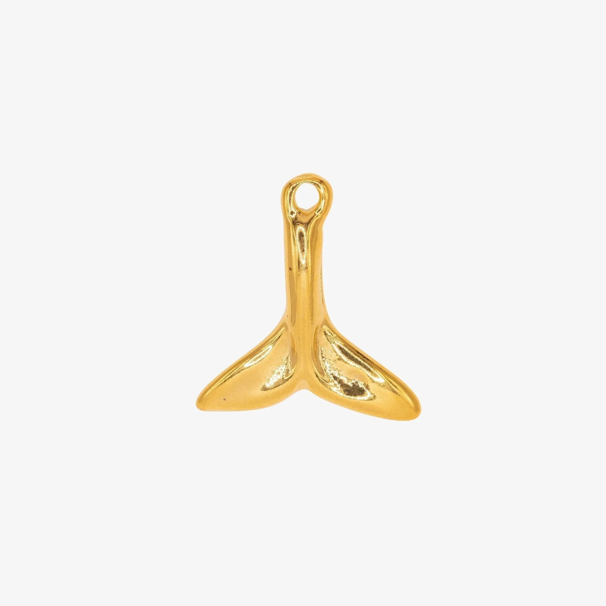 Dolphin Tail Charm Wholesale 14K Gold, Solid 14K Gold, G106