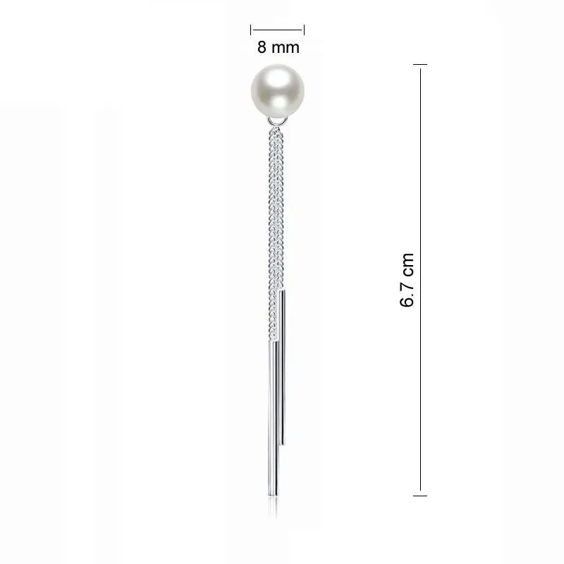 Drop Bridal Wedding 925 Sterling Silver Simulated Pearl Earrings Bridesmaid Jewelry