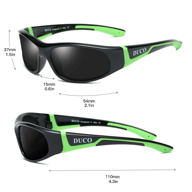 DUCO Kids Sunglasses Boys Girls Sports Polarized Sunglasses UV Protection K005