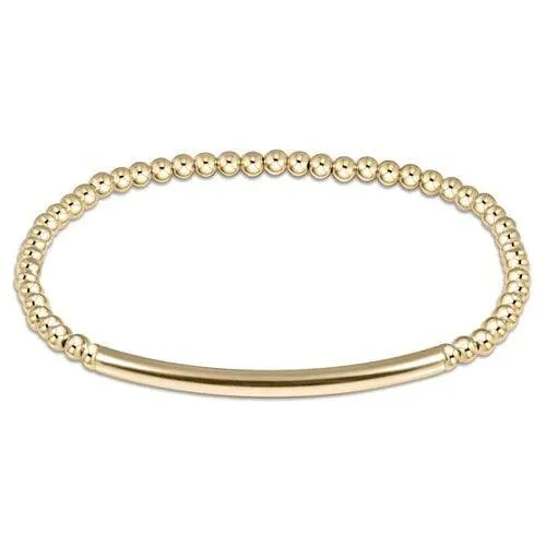Enewton - Bliss Bar Smooth 3mm Bead Bracelet - Gold