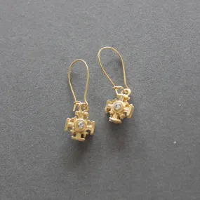 ER76 Jerusalem Cross Earrings