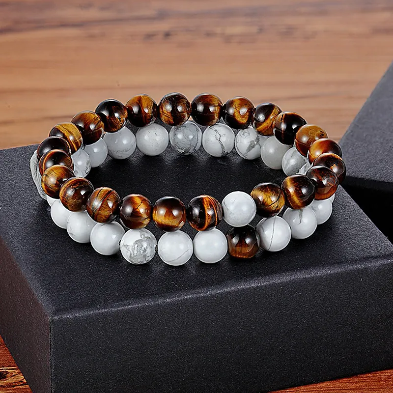 Fashion Natural Stone Bracelet for Men and Women / Cool Couples Bracelet