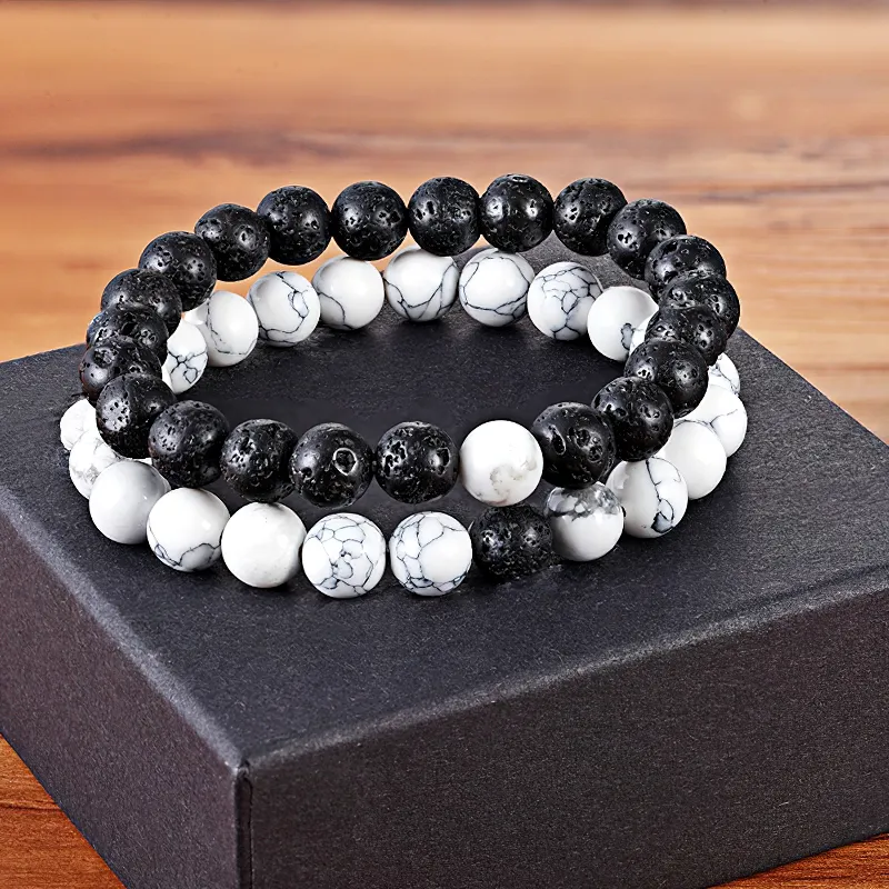Fashion Natural Stone Bracelet for Men and Women / Cool Couples Bracelet