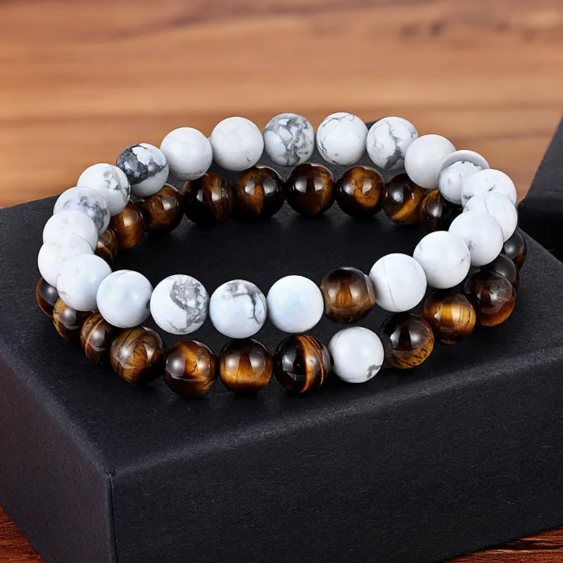 Fashion Natural Stone Bracelet for Men and Women / Cool Couples Bracelet
