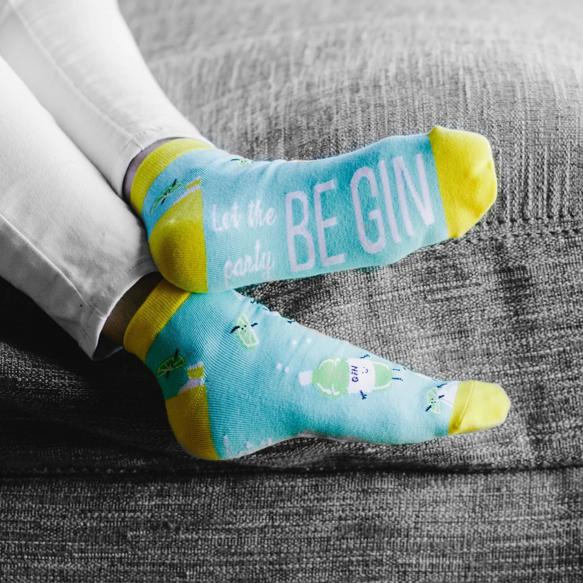 Gin and Tonic Cotton Blend Ankle Socks