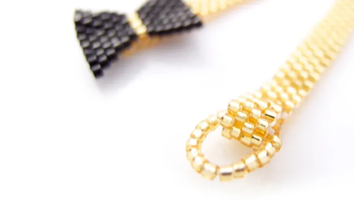 Gold Bow Beaded Bracelet