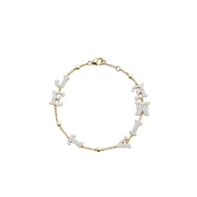Je T'aime Diamond Letter Chain Bracelet