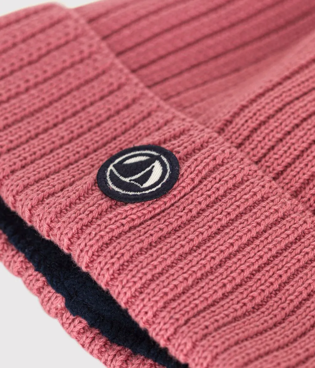 Kids Girl Pink Fleece Beanie Hat