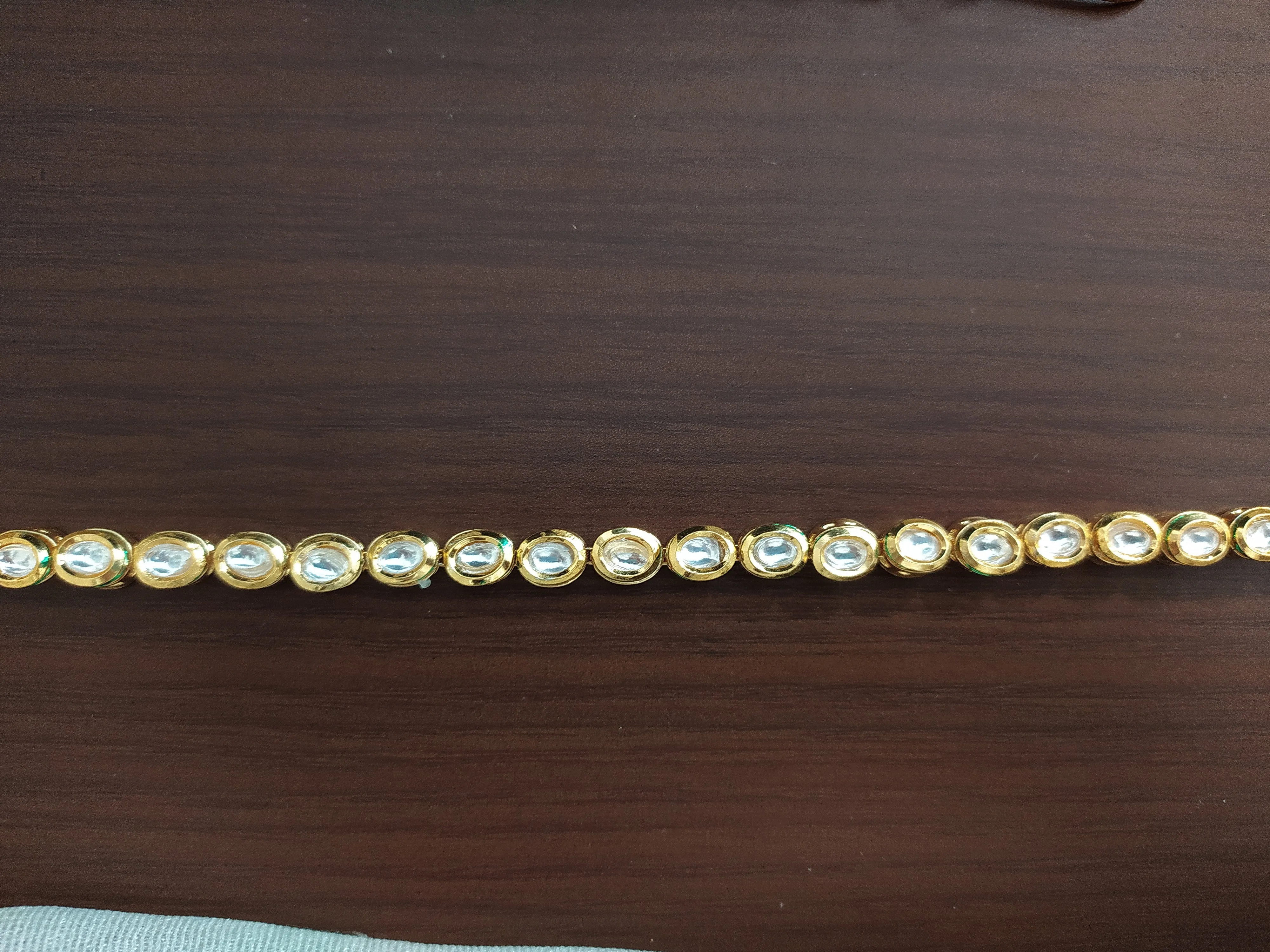 Kundan Oval-Shaped Hip Chain