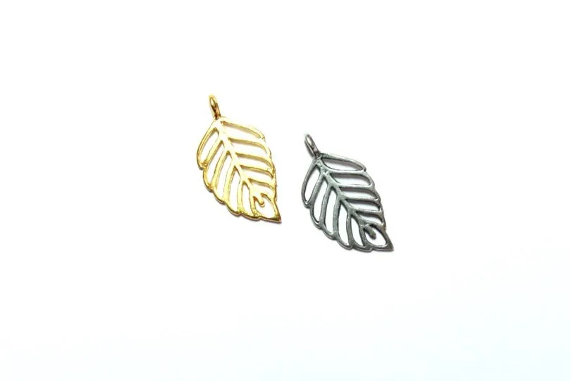 Leaf Charm, Britannium Charm, Pewter Charm, Silver Leaf Charm, Nature Jewelry, Leaf Jewelry, Jewelry Making, Jewelry Supply, Fall Charm