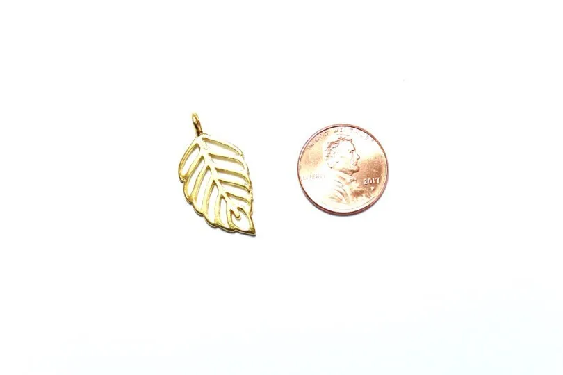 Leaf Charm, Britannium Charm, Pewter Charm, Silver Leaf Charm, Nature Jewelry, Leaf Jewelry, Jewelry Making, Jewelry Supply, Fall Charm