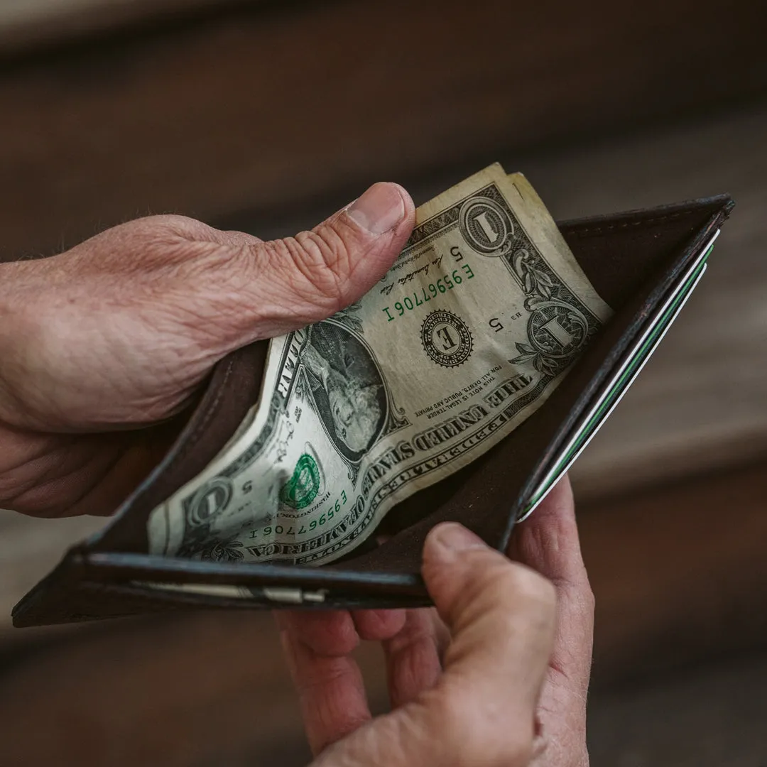 Limited Edition Roosevelt Leather Billfold Wallet | Buffalo Grain