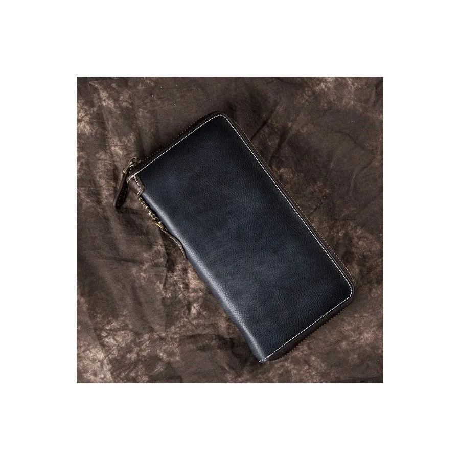 LuxeLeather Zipper Coin Cell Phone Wallet