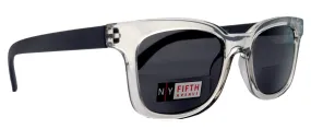 Mars, High-End Line Bifocal (Clear On Top) Reading Sunglasses Unixes OR Non-Bifocal Readers Sunglasses (Transparent  Grey) NY Fifth Avenue