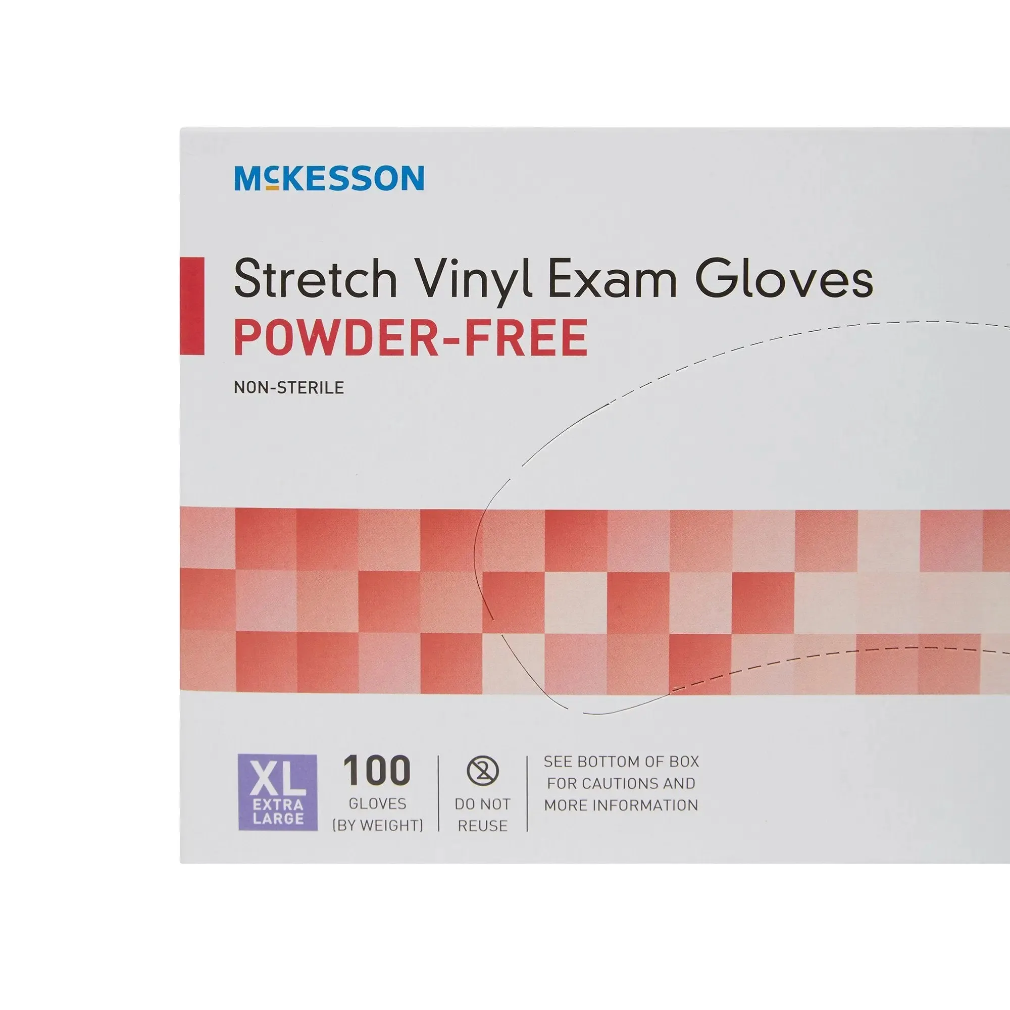 McKesson Stretch Vinyl Exam Glove, Extra Large, Ivory