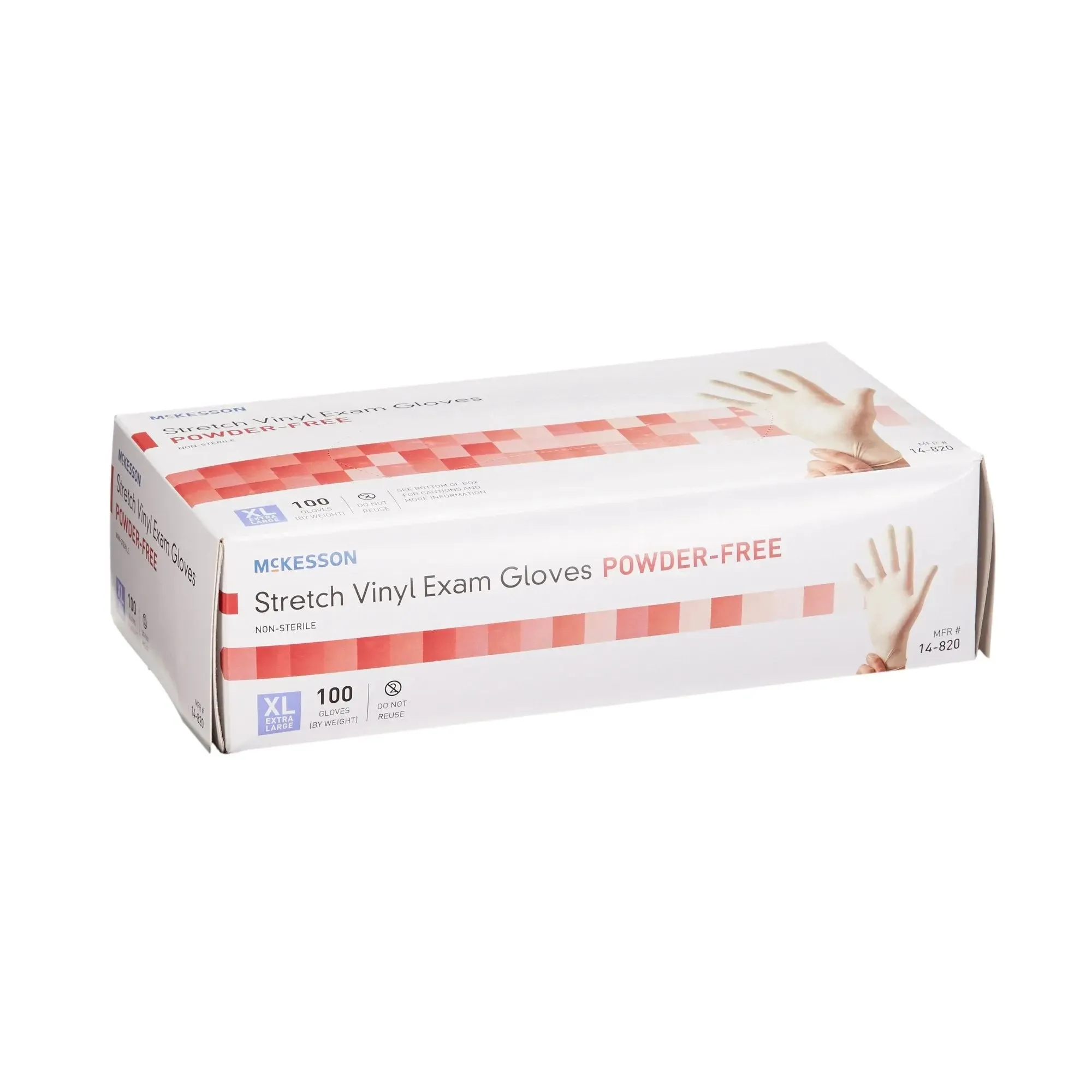 McKesson Stretch Vinyl Exam Glove, Extra Large, Ivory