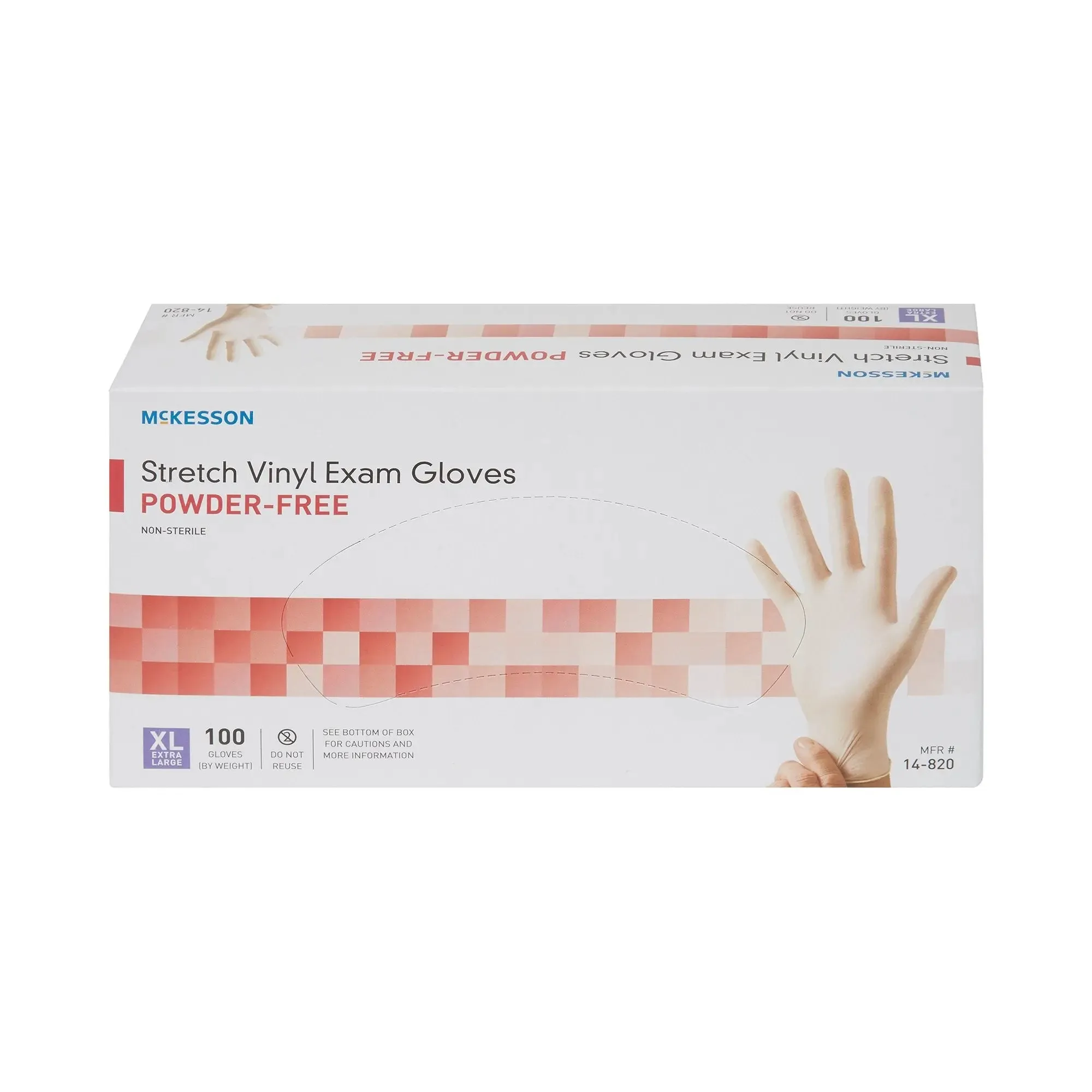 McKesson Stretch Vinyl Exam Glove, Extra Large, Ivory
