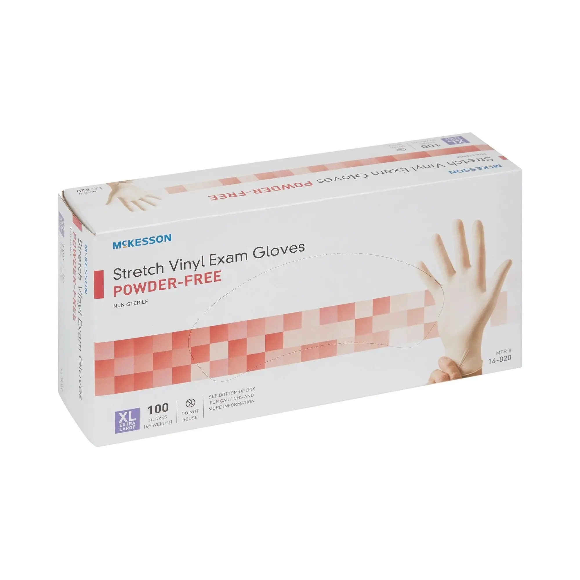 McKesson Stretch Vinyl Exam Glove, Extra Large, Ivory