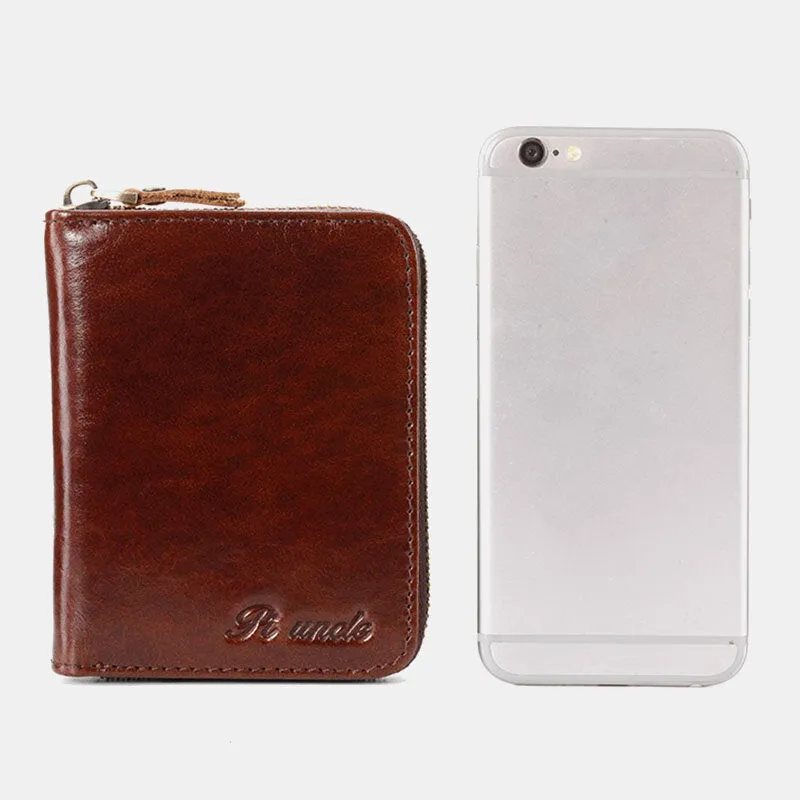 Men Mini Short Bifold Small Wallets RFID Blocking Multi-card Slot Card Holder Coin Purse Front Pocket Wallet