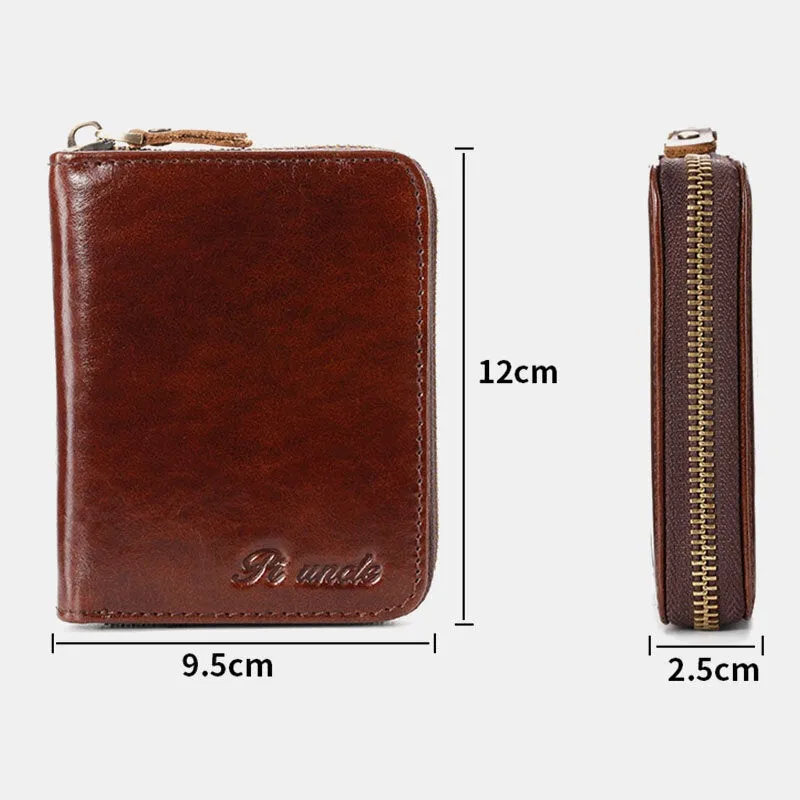 Men Mini Short Bifold Small Wallets RFID Blocking Multi-card Slot Card Holder Coin Purse Front Pocket Wallet