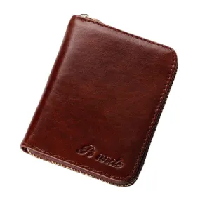 Men Mini Short Bifold Small Wallets RFID Blocking Multi-card Slot Card Holder Coin Purse Front Pocket Wallet